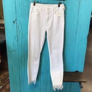 White skinny jeans mother